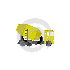 Cement truck icon design template vector isolated