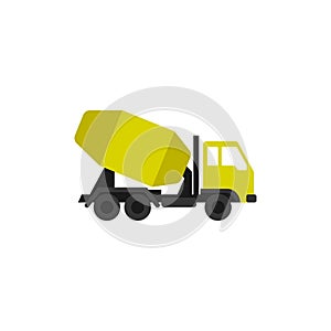 Cement truck icon design template vector isolated