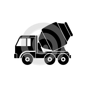 Cement truck icon design template vector isolated illustration
