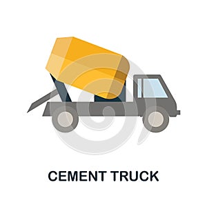 Cement Truck icon. Simple element from construction collection. Creative Cement Truck icon for web design, templates, infographics