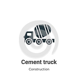 Cement truck vector icon on white background. Flat vector cement truck icon symbol sign from modern construction collection for