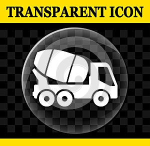 Cement truck vector transparent icon