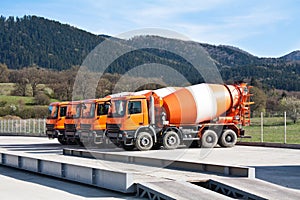 Cement trucks