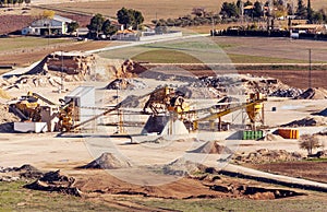 Cement with various machinery