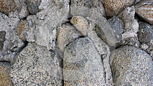 cemented mountain rocks and used as house fences