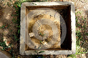 Cemented water tank for cattles