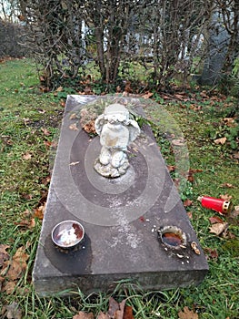 A cementry in autumn photo