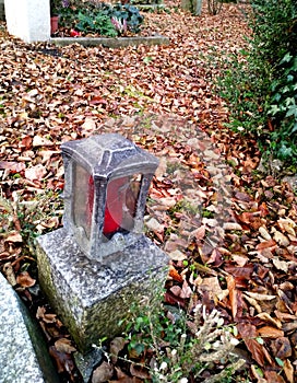 A cementry in autumn photo