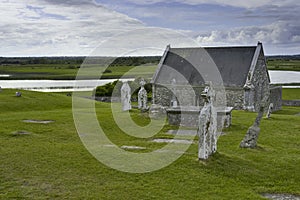 Cemetary and Church in Ireland photo