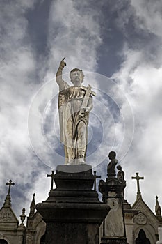 Cemetery angel statue