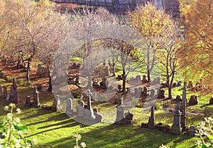 Cemetery in autumn