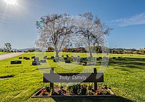 Cemetery in bright day light