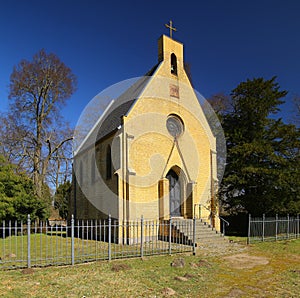 Cemetery chapel in Steinfurth near Karlsburg, Germany
