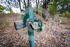 Cemetery in Chernobyl Zone