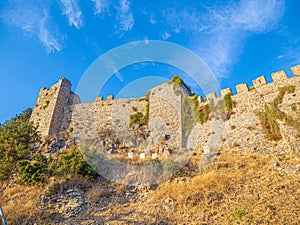 Cemetery the city of Nafpaktos. Gulf of Corinth, Greece.