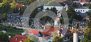 Cemetery in Europe village