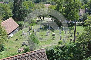 Cemetery of the fortified medieval church Viscri, Transylvania