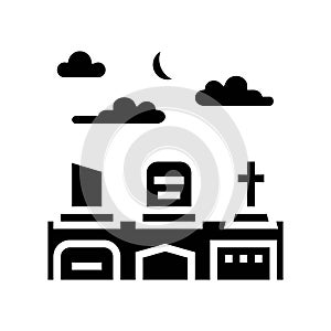 cemetery goth subculture glyph icon vector illustration photo