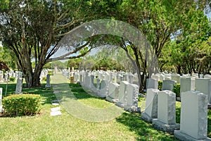 Cemetery Grave stone in South Florida