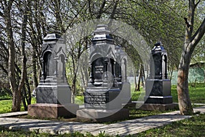 Cemetery of honorary citizens in Kashin. Russia