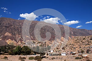 Cemetery in Humahuaca valley, Jujuy, Argentina, near the fourteen colors hill