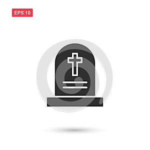 Cemetery icon vector design isolated 3 photo