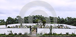 Cemetery on the island of Madeira. a place of peace, quiet, reflection and remembrance and commemoration.