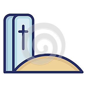 Cemetery Isolated Vector icon which can easily modify or edit