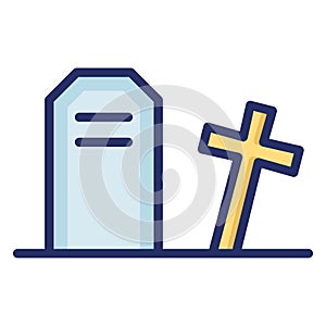 Cemetery Isolated Vector icon which can easily modify or edit