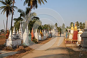 cemetery - khone island - laos