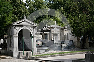 Cemetery with large crypts photo