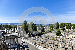 Cemetery of Loyasse on the Fourviere hill Lyon, France