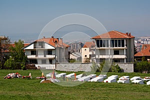 Cemetery at the memorial in Pristina, Kosovo