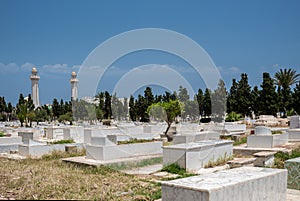 Cemetery in Monastir in Tunisia