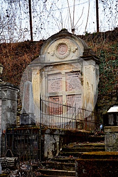 Cemetery of the Old medieval saxon lutheran church in Sighisoara, Transylvania, Romania