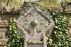 Cemetery rosicrucian Celtic cross photo