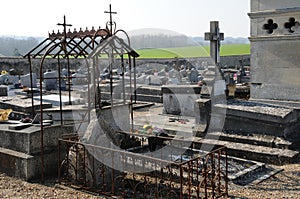 The cemetery of Sagy in Val d Oise photo