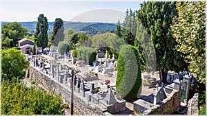 Cemetery at Saint Paul de Vence, Cote d'Azure, Provence, France