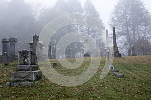 Cemetery scene