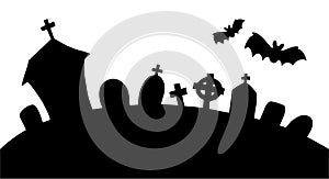 Cemetery silhouette