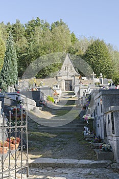 Cemetery in small village