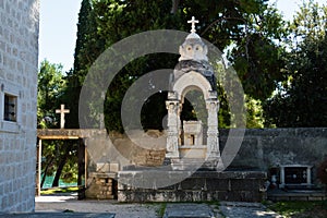 Cemetery at Supetar, Croatia