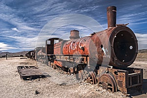 Cemetery of trains, Uyuni, Bolivia