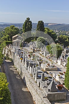 The cemetery in the village of Saint-Paul de Vence