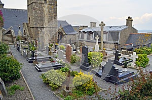 Cemetery in Mont Saint Michele in France, Normandy