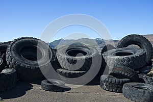 Cemetery wheels photo