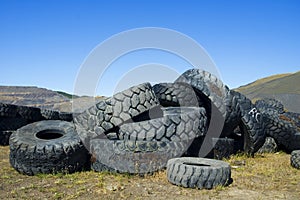 Cemetery wheels photo