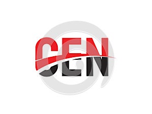 CEN Letter Initial Logo Design Vector Illustration