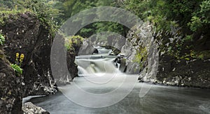 Cenarth, Carmarthenshire, Wales, 4th August 2020, View of the Cenarth Falls Waterfall