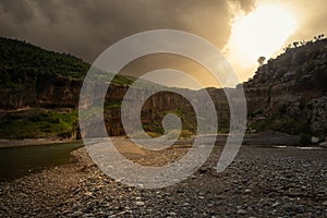 Cendere, Turkey. River Gendere canyon